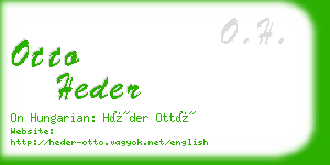 otto heder business card